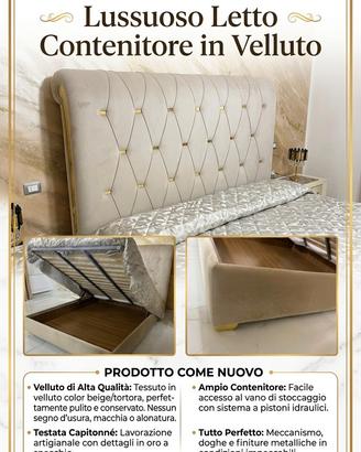 Letto matrimoniale come nuovo 