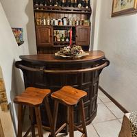 mobile angolo bar in legno