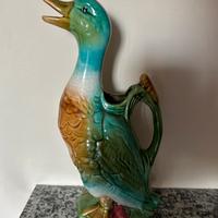 Brocca Vaso maiolica a forma di anatra