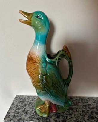 Brocca Vaso maiolica a forma di anatra