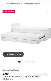 due letti IKEA modello SLAKT 90×200 