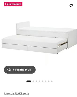 due letti IKEA modello SLAKT 90×200 