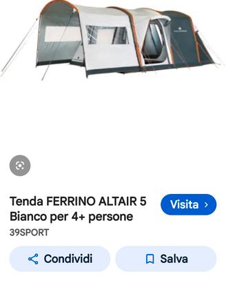 Tenda da campeggio gonfiabile famigliare come nuov