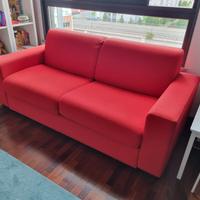 Divano letto rosso