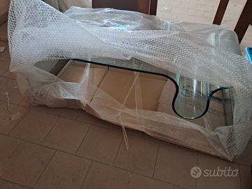 tavolino cristallo portariviste 