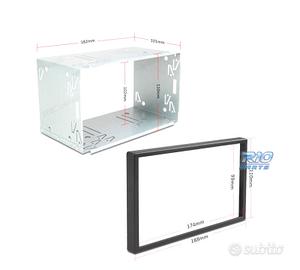 SCATOLA ADATTATRICE UNIVERSALE 2 DIN IN METALLO CO