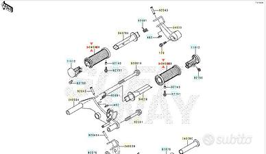 Gommino pedana ant Kawasaki EN500 340281414