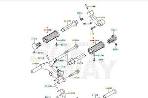 Gommino pedana ant Kawasaki EN500 340281414