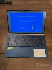 Asus zenbook 14, 13 pollici, 16gb, intel i7, 512gb