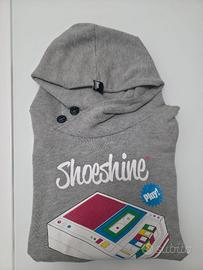 Felpa Shoeshine grigia con cappuccio