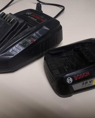 Batteria bosch 18v 2,5h con caricabatteria