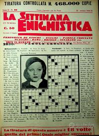 Settimana enigmistica anno 1933