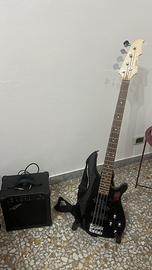 Basso elettrico vision + amplificatore