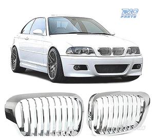 GRIGLIE BMW E46 COUPE CABRIO 99-03 LOOK M CROMATO
