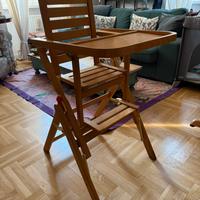 Seggiolone Foppapedretti pieghevole in legno