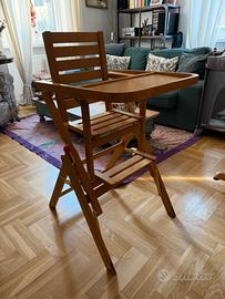 Seggiolone Foppapedretti pieghevole in legno