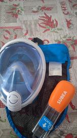 maschera completa per snorkelling 