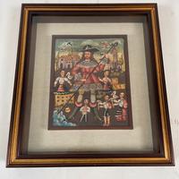 Quadro dipinto andino stile Cusqueño vintage