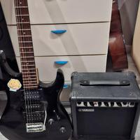 chitarra elettrica yamaha erg 121c + amplificatore
