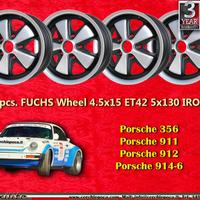 4 pz cerchi Porsche Fuchs 4.5x15 ET42 5x130