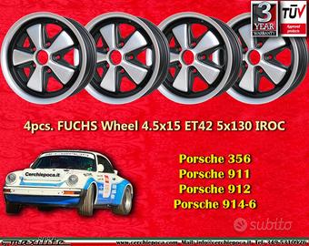 4 pz cerchi Porsche Fuchs 4.5x15 ET42 5x130