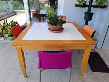 tavolo da cucina in ciliegio 120x120