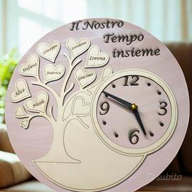 Orologio albero vita personalizzato idea famiglia