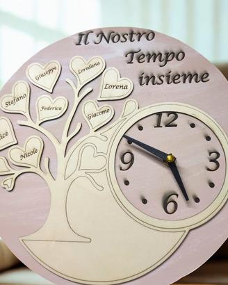 Orologio albero vita personalizzato idea famiglia