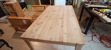 Tavolo allungabile massello abete naturale