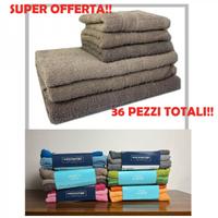 38 PZ!! 6 SET SASCIUGAMANI!! spugna 3 + 3 bagno