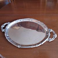 Vassoio grande in acciaio e vassoio ottagonale