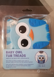 Adesivi 3D antiscivolo doccia gufi