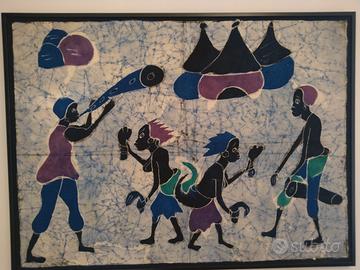 quadro batik genere esotico con cornice 