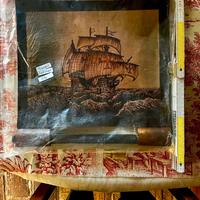 Incisione Veliero Caravella Cornice