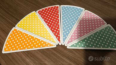 Piatti colorati ceramica x torta n.6