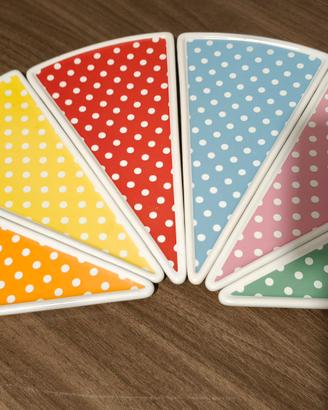 Piatti colorati ceramica x torta n.6