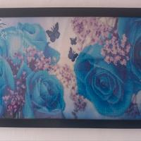 Quadro a perline rose e farfalle