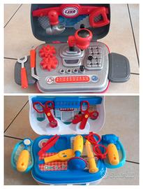 Valigetta gioco bambino/bambina dottore/meccanico