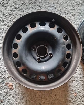 Set 4 cerchi in ferro Fiat 15"