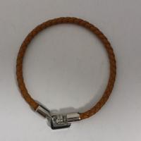 Bracciale in vera pelle intrecciata