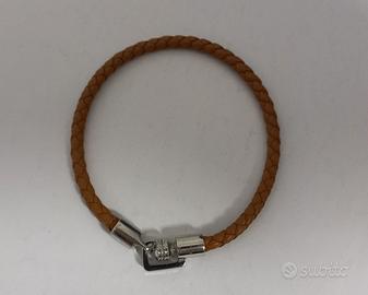 Bracciale in vera pelle intrecciata