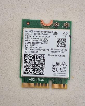 Scheda Wi-Fi + Bluetooth Intel Wireless