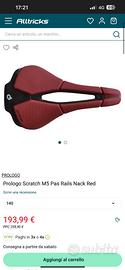 Prologo Scratch M5 Pas Rails Nack Red carbonio