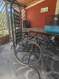Sedie esterno ferro battuto