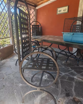 Sedie esterno ferro battuto