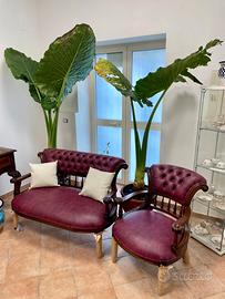 Salotto divano con poltrone chesterfield