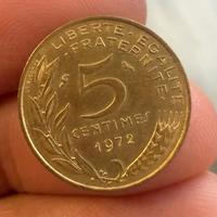 Moneta 5 Centimes 1972 Marianne - Francia