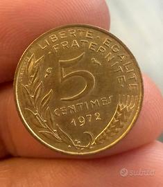 Moneta 5 Centimes 1972 Marianne - Francia