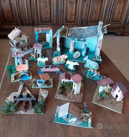 Antico presepe inizio '900 artigianale,  20 pezzi