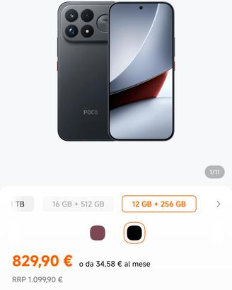 Smartphone POCO F9 Ultra 5G 12/256GB Black NUOVO!